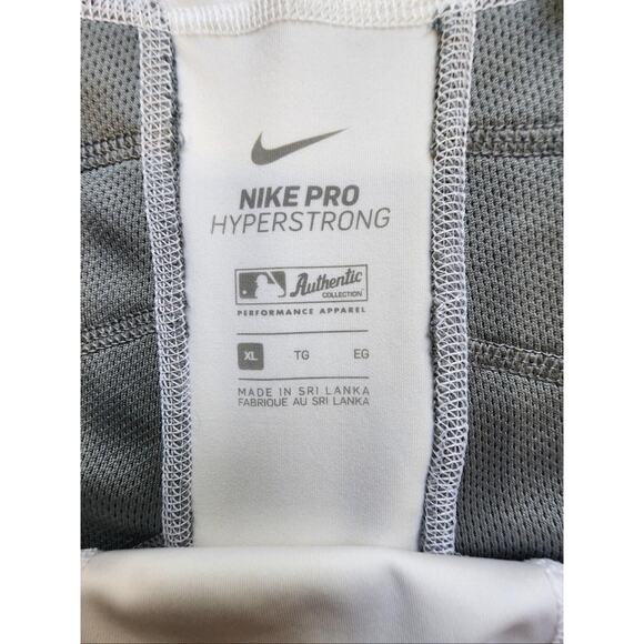 Nike Pro Hyperstrong Shorts Mens XL White Gray MLB Compression Sliding Baseball - Picture 8 of 11